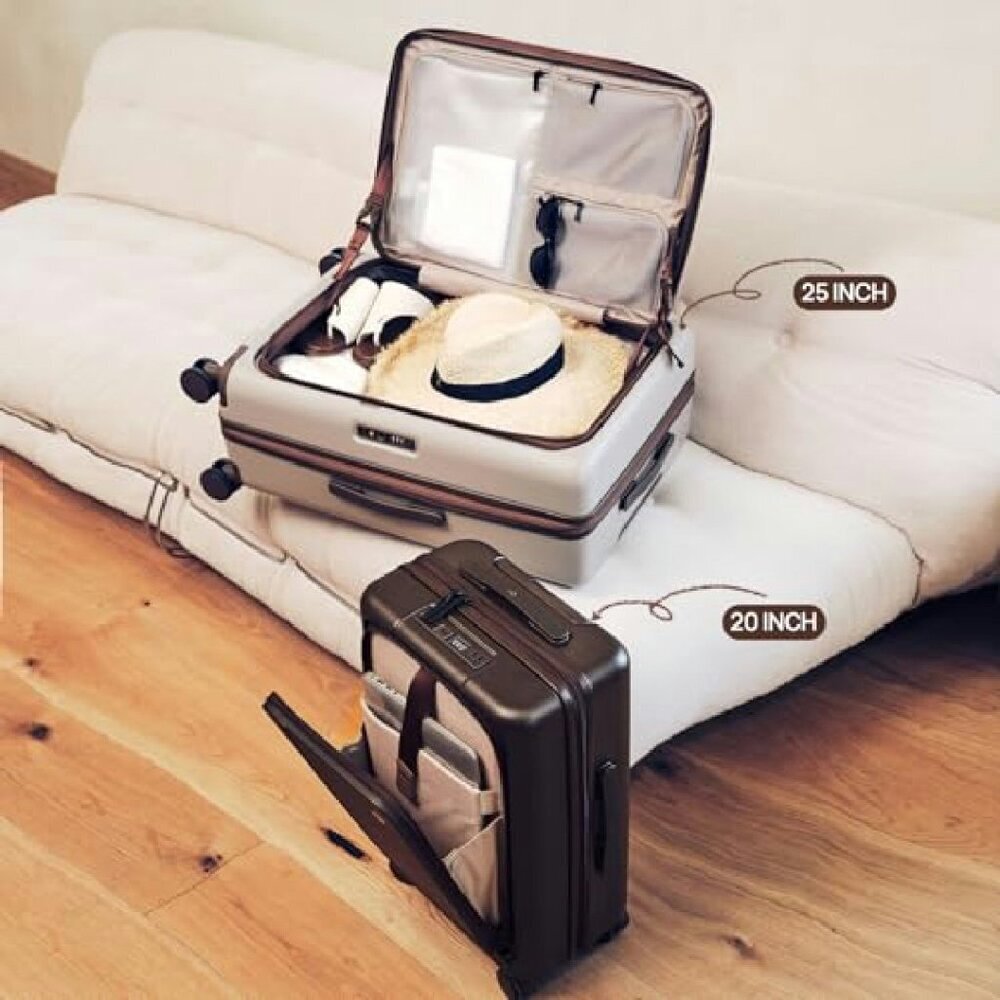 20-Inch Carry-On Hard Shell Suitcase with TSA Lock & Spinner Wheels - Picture 4 of 7